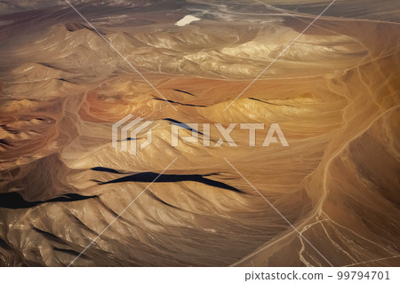 Atacama Desert dramatic volcanic landscape at Sunset, Chile, South America 99794701