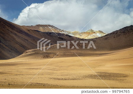 Atacama Desert dramatic volcanic landscape at Sunset, Chile, South America 99794765