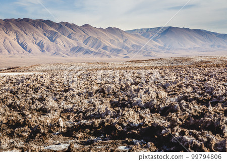 Atacama Desert dramatic volcanic landscape at Sunset, Chile, South America 99794806