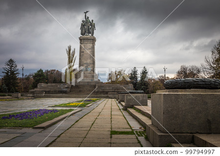 Soviet army monument for WWII in Sofia, Bulgaria, Eastern Europe 99794997