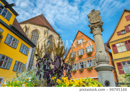 Dinkelsbuhl old town, medieval village in Romantic road of Germany Dinkelsbuhl old town, medieval village in Romantic road of Germany 99795188