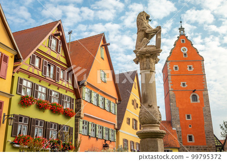 Dinkelsbuhl old town, medieval village in Romantic road of Germany Dinkelsbuhl old town, medieval village in Romantic road of Germany 99795372