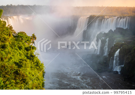 Iguacu falls on Argentina Side from southern Brazil side, South America Iguacu falls on Argentina Side from southern Brazil side, South America 99795415