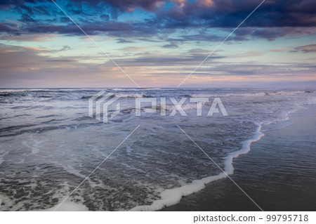 Secluded beach in Torres at dramatic evening, Rio Grande do Sul, Brazil 99795718