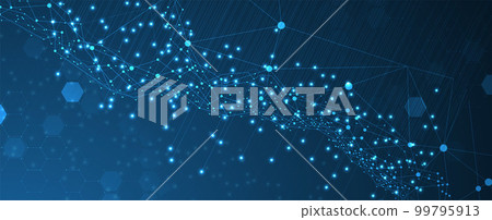 Quantum processing. Deep learning artificial intelligence. Future new technology  for business or science presentation 99795913