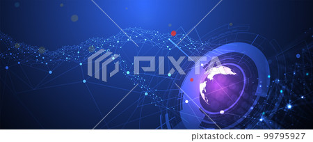 Quantum processing. Deep learning artificial intelligence. Future new technology for business or science presentation Quantum processing. Deep learning artificial intelligence. Future new technology for business or science presentation 99795927