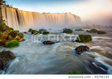 Iguacu falls on Argentina Side from southern Brazil side, South America Iguacu falls on Argentina Side from southern Brazil side, South America 99796185