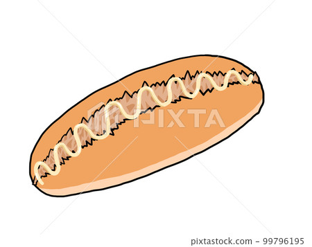Illustration of tuna and mayonnaise bread 99796195