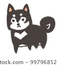 Crayon-style Shiba Inu illustration 99796852