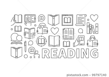 Reading modern vector illustration 99797140