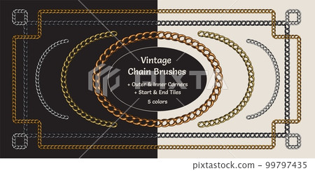 Classic metallic chain pattern brushes Classic metallic chain pattern brushes 99797435