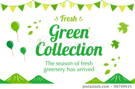 Fashionable frame with copy space for natural, fresh green, party, event image_transparent background 99799435