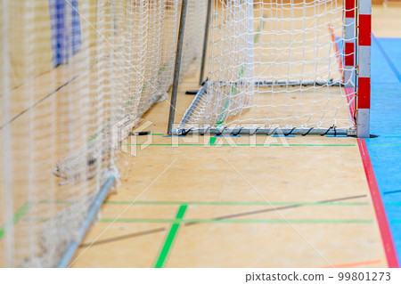 handball, detail of the goal on the field 99801273