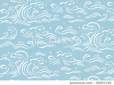 刷手繪波和日本紙日本模式藍色 刷手繪波和日本紙日本模式藍色 99801289