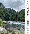 Mountain river and cloudy sky 99802965