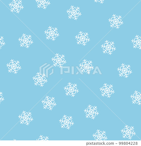 Winter seamless pattern with white snowflakes on blue background. Vector illustration for fabric, textile wallpaper, posters, gift wrapping paper. Christmas vector illustration. Falling snow Winter seamless pattern with white snowflakes on blue background. Vector illustration for fabric, textile wallpaper, posters, gift wrapping paper. Christmas vector illustration. Falling snow 99804228