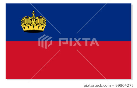 Flag of Liechtenstein. National symbol in official colors. Template icon. Abstract vector background Flag of Liechtenstein. National symbol in official colors. Template icon. Abstract vector background 99804275