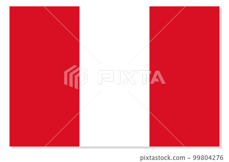 Flag of Peru. Peruvian national symbol in official colors. Template icon. Abstract vector background Flag of Peru. Peruvian national symbol in official colors. Template icon. Abstract vector background 99804276