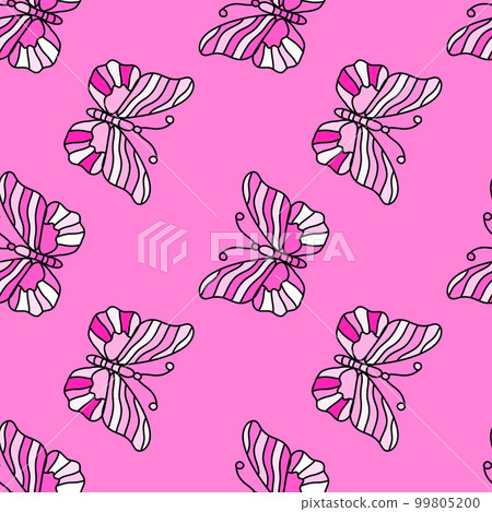 Seamless pattern with stylized butterflies. Seamless pattern with stylized butterflies. 99805200