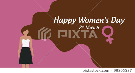 happy womens day 8th march woman with long hair happy womens day 8th march woman with long hair 99805587