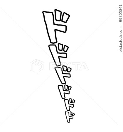 [擬聲詞] Dododododo 可用於漫畫和視頻的音效和漫畫人物（豎寫、片假名） 99805841