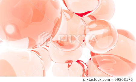 3d rendering cells aesthetic medicine collagen peptide transparent red jelly 99808176