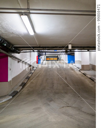 inside view of exit from underground parking inside view of exit from underground parking 99808471