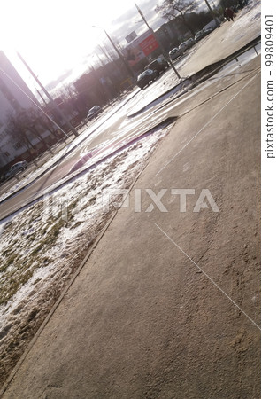The Architecture backgrounds and objects. Winter. Snow. View from above. The Architecture backgrounds and objects. Winter. Snow. View from above. 99809401