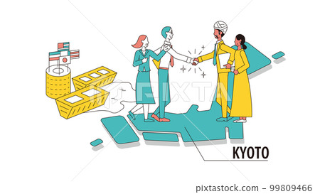 Businessman (Indian) visiting an international conference in Kyoto, Japan 99809466