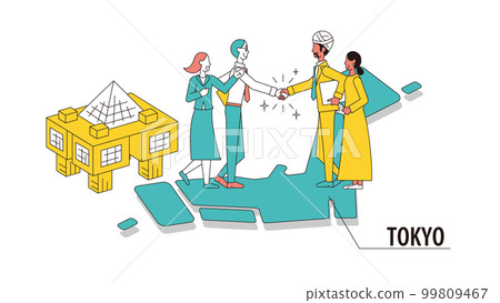 Businessman (Indian) visiting an international conference in Tokyo, Japan 99809467