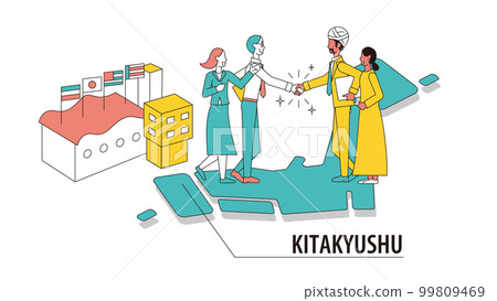 Businessman (Indian) visiting an international conference in Kitakyushu, Japan 99809469