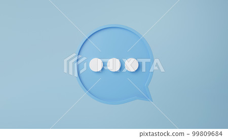 Chatting box, message icon, dialogue bubble. Text message sing. Round push notification, FAQ, information, knowledge, support, web, online customer help concept. 3d rendering Chatting box, message icon, dialogue bubble. Text message sing. Round push notification, FAQ, information, knowledge, support, web, online customer help concept. 3d rendering 99809684