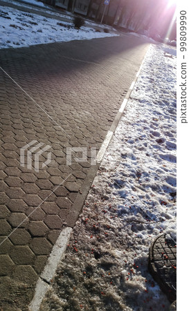The Architecture backgrounds and objects. Winter. Snow. View from above. 99809990