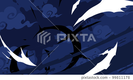 日式風格_旋風效果背景_藍色_16:9 99811178