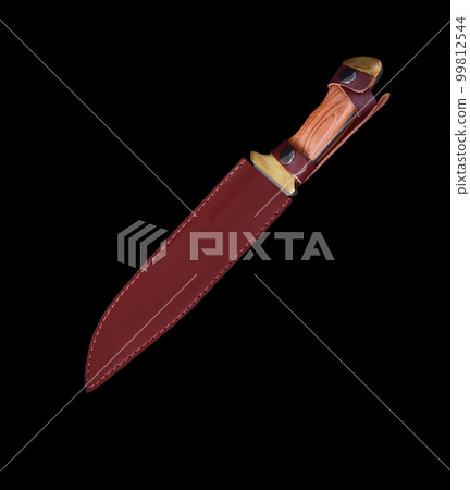 Bowie Knife isolate over black 99812544