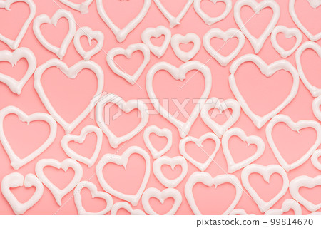 sweet meringue kiss cookies of heart shapes sweet meringue kiss cookies of heart shapes 99814670