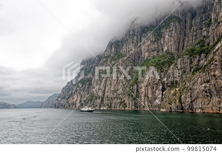 Scenic view in Lysefjord - Stavanger, Norway Scenic view in Lysefjord - Stavanger, Norway 99815074