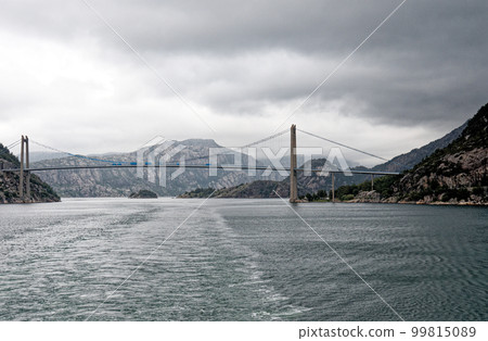 Stavanger city bridge - cable bridge to the city's islands 99815089
