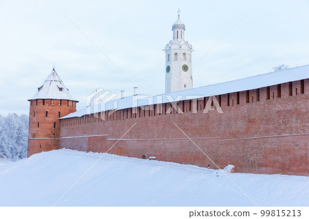 Novgorod Kremlin also known as Detinets on a winter day Novgorod Kremlin also known as Detinets on a winter day 99815213