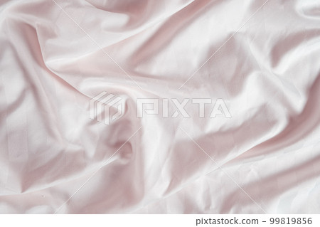 Abstract pink fabric background, satin stripe texture, wavy folds of elegant expensive fabric 99819856