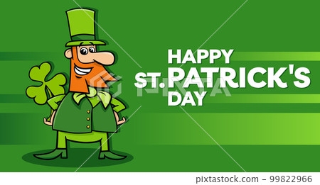 Saint Patrick Day design with Leprechaun with clover Saint Patrick Day design with Leprechaun with clover 99822966