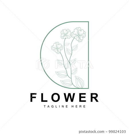 Floral Logo, Leaves And Flowers Botanical Garden Vector, Floral Design Of Life 99824103
