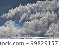 A mountain covered with hoarfrost in the morning sun 99829157
