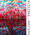 Colorful umbrellas and water surface 99829234
