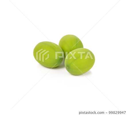 lotus seeds close up isolated on white background. 99829947