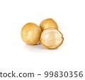 Long Gong fruit ,Lansium parasiticum on a white background. 99830356