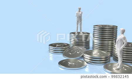 The business man and coins for earn or finance concept 3d rendering 99832145
