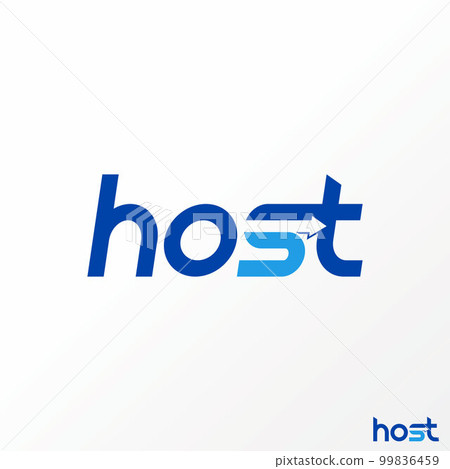 Unique and simple letter or writing HOST handwritten sans serif font with arrow negative space image graphic icon logo design abstract concept vector stock symbol related to initial or watermark Unique and simple letter or writing HOST handwritten sans serif font with arrow negative space image graphic icon logo design abstract concept vector stock symbol related to initial or watermark 99836459
