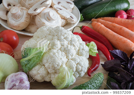 autumn harvest, composition of vegetables, ingredients for cooking dishes autumn harvest, composition of vegetables, ingredients for cooking dishes 99837209