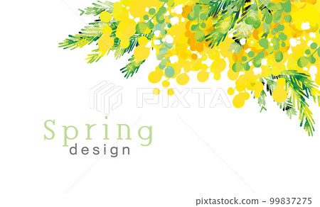 Cute fashionable mimosa background illustration 99837275